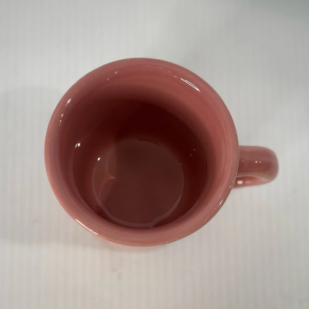 VTG Rare Homer Laughlin HLC/USA Coffee mug Cup Pink/rose/Blush Color 3.5”